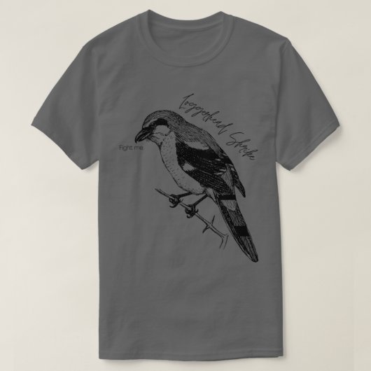 Loggerhead Shrike bird Tシャツ (デザイン正面)