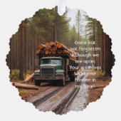 Logging Truck Driver  Memorial Keepsake  オーナメントカード (裏面)