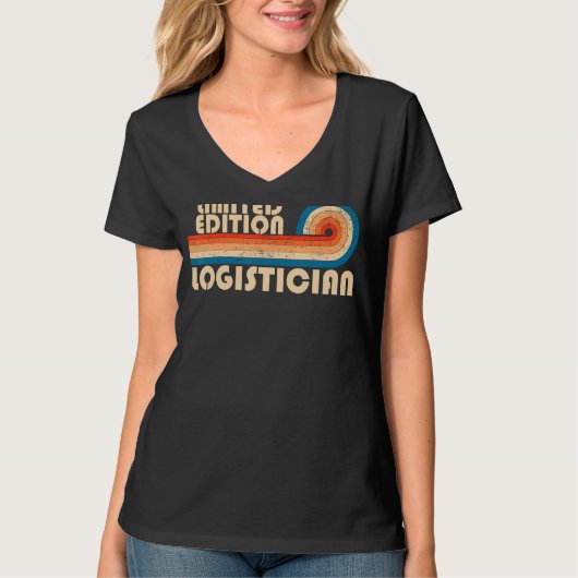 LOGISTICIANジョおもしろいブタイトル職業誕生日 Tシャツ (正面)