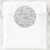 LOGISTICSパターン（単語あり） ラウンドシール (バッグ)