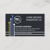 Logistics Transport Route Lines Trucker 名刺 (正面)