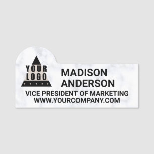 LogoあなたのMarble Cool Modern Companyのウェブサイト 名札