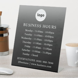 LOGOと営業時間 | グラデーション | スタンド看板 台座サイン