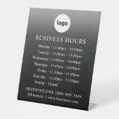 LOGOと営業時間 | グラデーション | スタンド看板 台座サイン (正面)