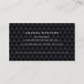 LOGOジオパタモダンーン金ゴールドフォイルのエンブレムオクタゴン 名刺 (裏面)