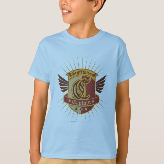 Logoハリー・ポッターシリーズ| Gryffindor QUIDDITCH™の大尉 Tシャツ (正面)