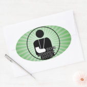 LOGO整形外科の(骨)博士 楕円形シール (封筒)