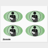 LOGO整形外科の(骨)博士 楕円形シール (シート)