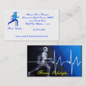 logo2のフィットネスのライフスタイルのための連続した人、 名刺 (正面/裏面)