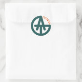 logo_ラベル_デザイン ラウンドシール (バッグ)