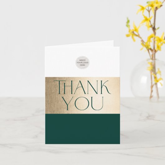 LOGO 企業の感謝していは、環境に配慮した金ゴールド カード (黄色い花)