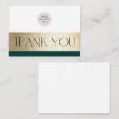 LOGO 企業の感謝していは、環境に配慮した金ゴールド 名刺 (正面/裏面)