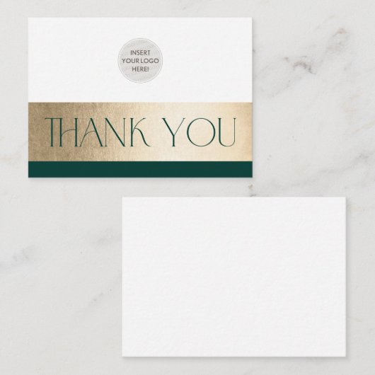 LOGO 企業の感謝していは、環境に配慮した金ゴールド 名刺 (正面/裏面)