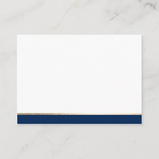 LOGO 企業の感謝していビジネス海軍金ゴールド 名刺 (裏面)