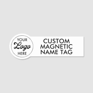 LOGO 3.75" x 1.25" オーダーメイドマグネット式ネームタグのブランク 名札
