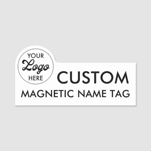 LOGO 3" x 1.5" カスタムマグネット名札ブランク 名札 (正面)