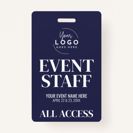 Logo All Access VIP Event Staff バッジ (正面)