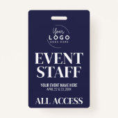 Logo All Access VIP Event Staff バッジ (裏面)