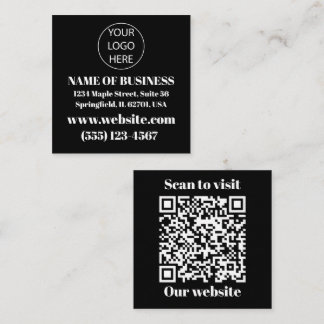 Logo and QR code business card スクエア名刺