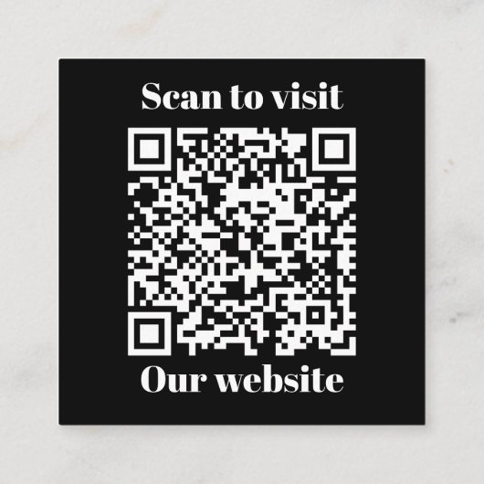 Logo and QR code business card スクエア名刺 (裏面)