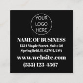 Logo and QR code business card スクエア名刺 (正面)