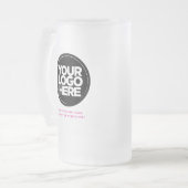 Logo and Text フロストグラスビールジョッキ (正面左)