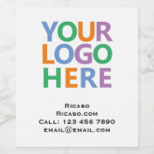Logo and Text Custom Personalized ワインラベル (シングルラベル)