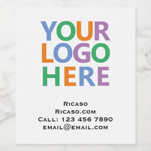 Logo and Text Custom Personalized ワインラベル (シングルラベル)