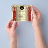 Logo Beauty Makeup Nails Price List Ggoldden Drips チラシ (手)