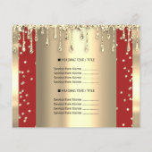 Logo Beauty Makeup Nails Price List Ggoldden Drips チラシ (裏面)