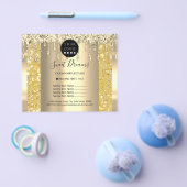 Logo Beauty Makeup Nails Price List Gold SPA チラシ (シングル)