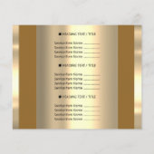 Logo Beauty Salon Makeup Price List Mustard チラシ (裏面)