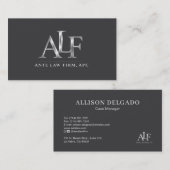 Logo Black Business Card 名刺 (正面/裏面)