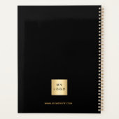 Logo black gold motivational quote business 2026 プランナー手帳 (裏面)