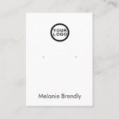 Logo Black White Jewelry Earring Display 名刺 (正面)