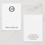 Logo Black White Jewelry Earring Display 名刺 (正面/裏面)