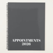 Logo black white monogram initials business 2026  プランナー手帳 (正面)