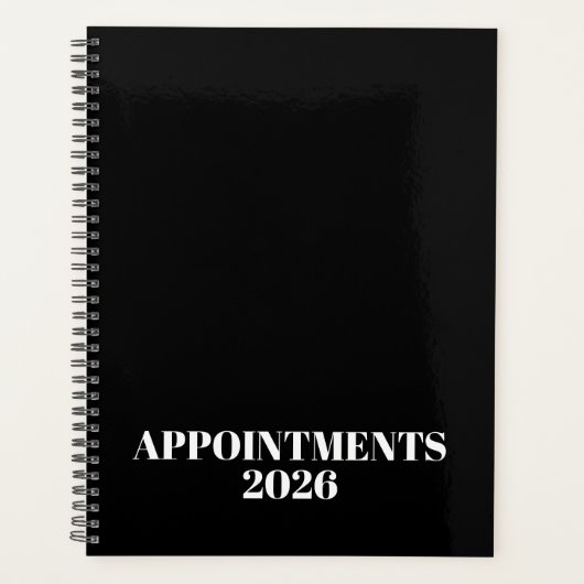 Logo black white monogram initials business 2026 プランナー手帳 (正面)