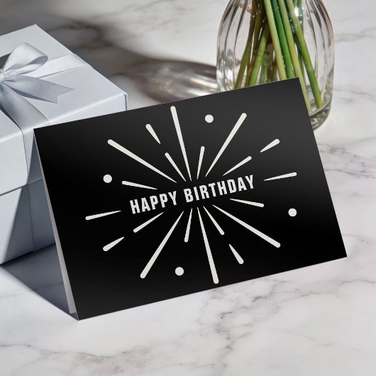 Logo Black White Simple Corporate Birthday Card シーズンカード