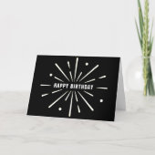 Logo Black White Simple Corporate Birthday Card シーズンカード (正面)