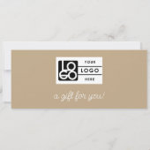 Logo Boho Beige Script Modern Gift Certificate (裏面)