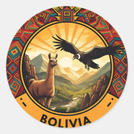 Logo Bolivia ラウンドシール
