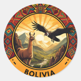 Logo Bolivia ラウンドシール