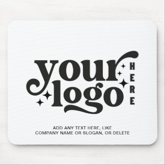 Logo Business Company Branded White Promotional マウスパッド