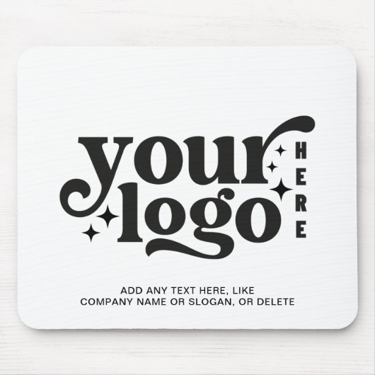 Logo Business Company Branded White Promotional マウスパッド (正面)