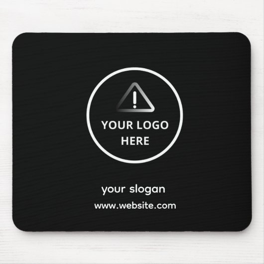Logo | Business Corporate Company Branded Black マウスパッド (正面)