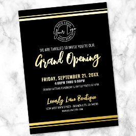 Logo Business Grand Opening 箔招待状