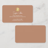 Logo business mark terracotta brown コーリングカード (正面/裏面)