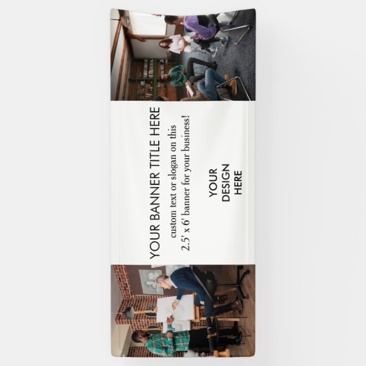 Logo Business | Minimalist Modern Photo White 横断幕 (縦)