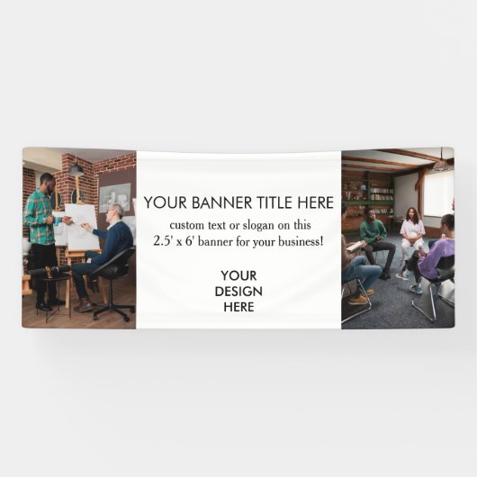 Logo Business | Minimalist Modern Photo White 横断幕 (横)